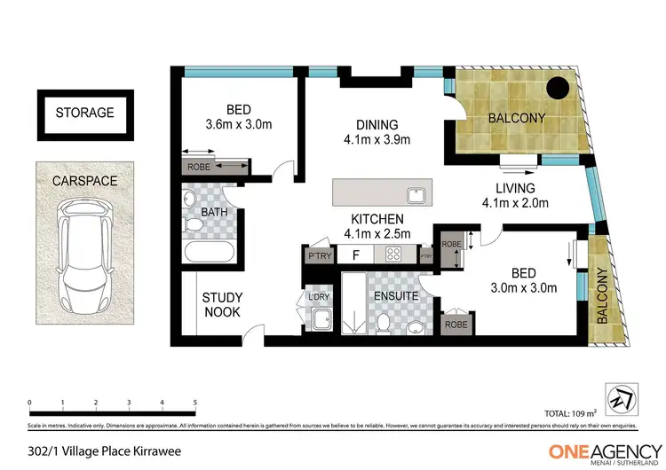 Floorplan of Homely apartment listing, 302/1 Village Place, Kirrawee NSW 2232
