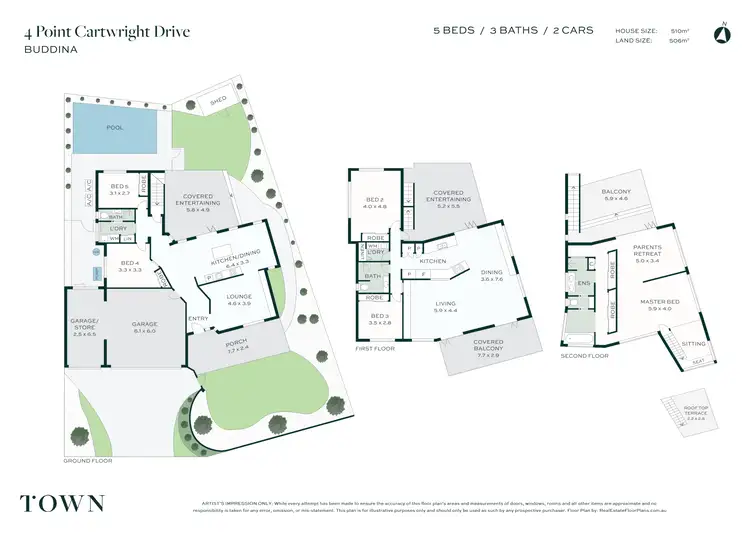 Floorplan of Homely house listing, 4 Point Cartwright Drive, Buddina QLD 4575