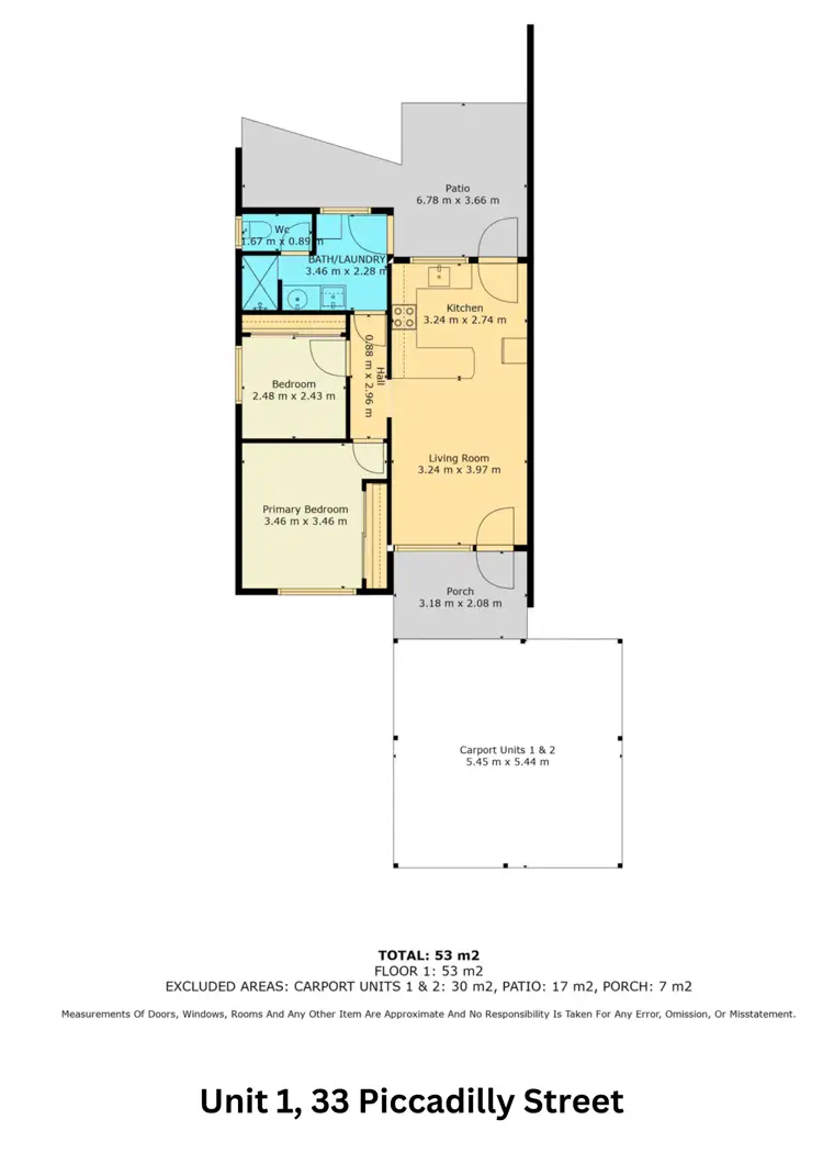 Floorplan of Homely block of units listing, 33 Piccadilly Street, Piccadilly WA 6430