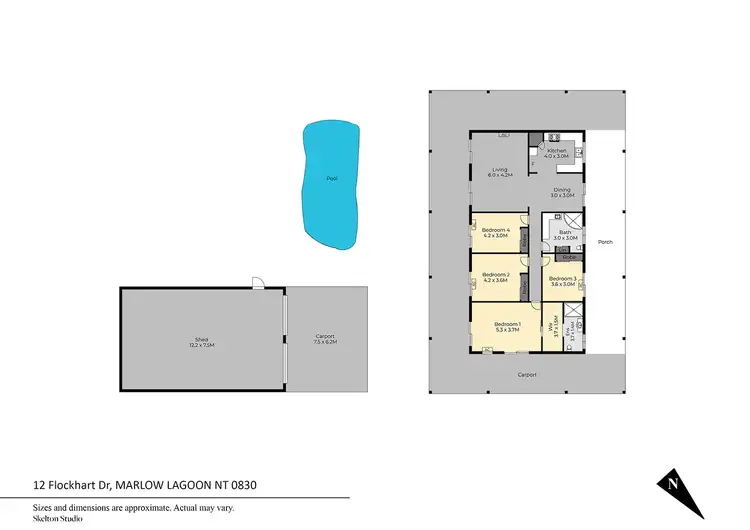 Floorplan of Homely house listing, 12 Flockhart Drive, Marlow Lagoon NT 830