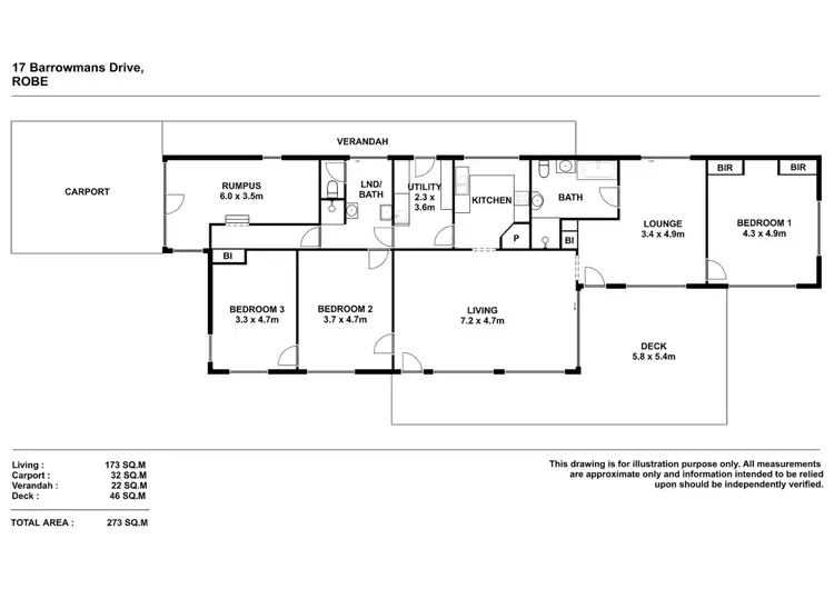 Floorplan of Homely house listing, 17 Barrowmans Drive, Robe SA 5276
