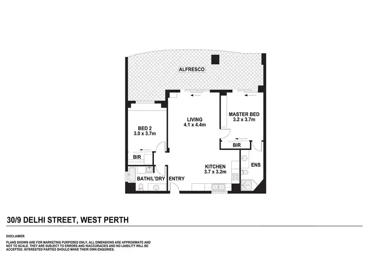 Floorplan of Homely apartment listing, 30/9 Delhi Street, West Perth WA 6005