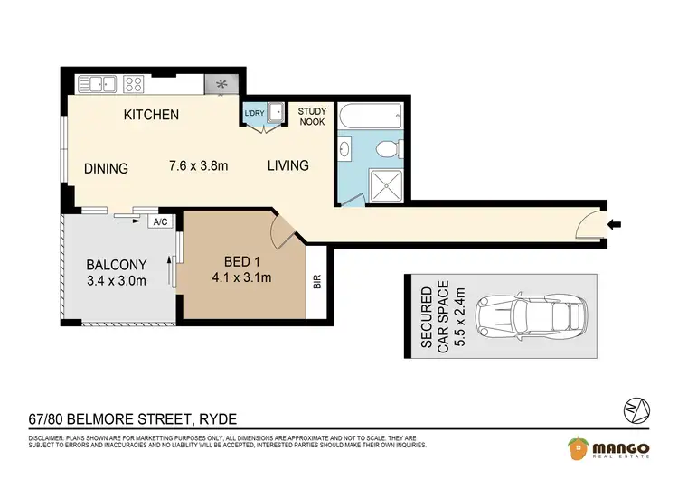 Floorplan of Homely apartment listing, 67/80 Belmore Street, Ryde NSW 2112