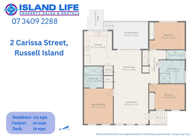 Floorplan of Homely house listing, 2 Carissa Street, Russell Island QLD 4184