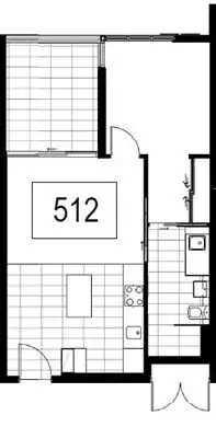 Floorplan of Homely unit listing, 512/16 Aspinall Street AKA 512/29 Station Street, Nundah QLD 4012