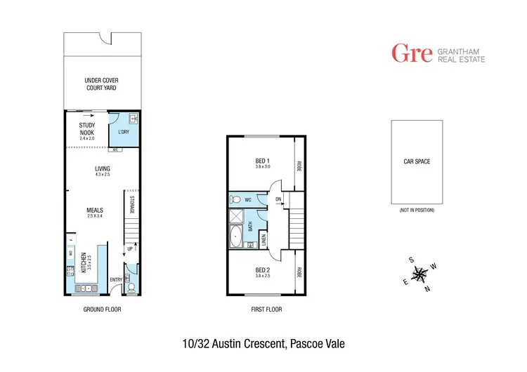 Floorplan of Homely townhouse listing, 32 Austin Crescent, Pascoe Vale VIC 3044