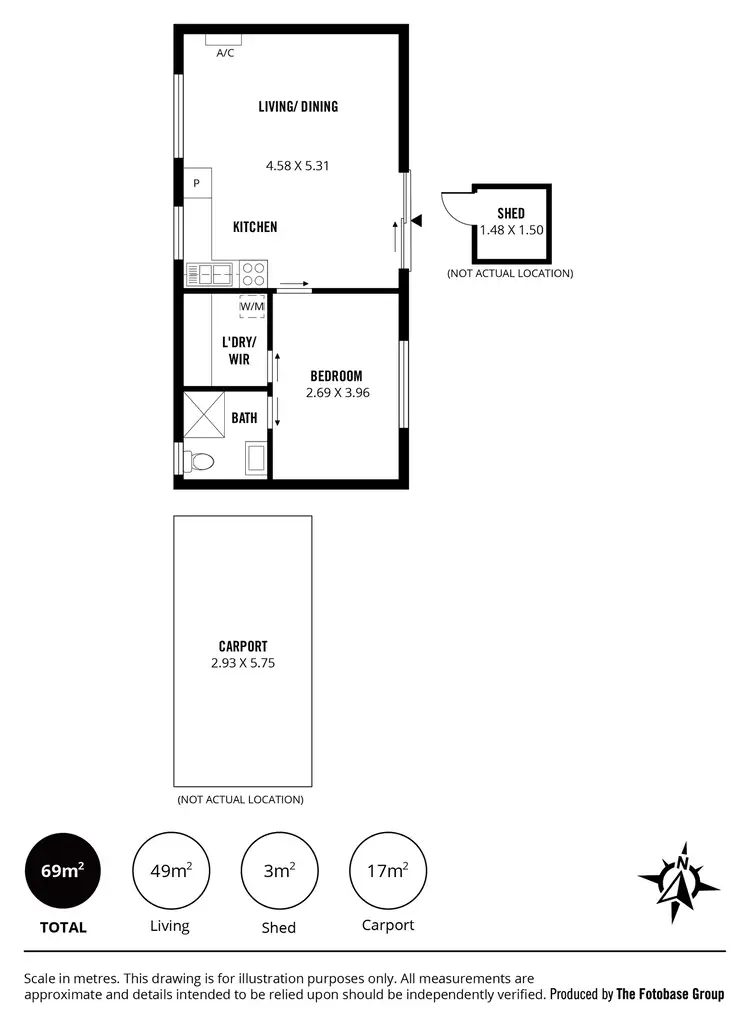 Floorplan of Homely unit listing, 13A Richard Avenue, Hackham SA 5163