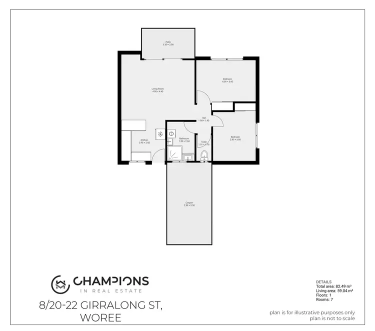 Floorplan of Homely unit listing, 8/20-22 Girralong Street, Woree QLD 4868