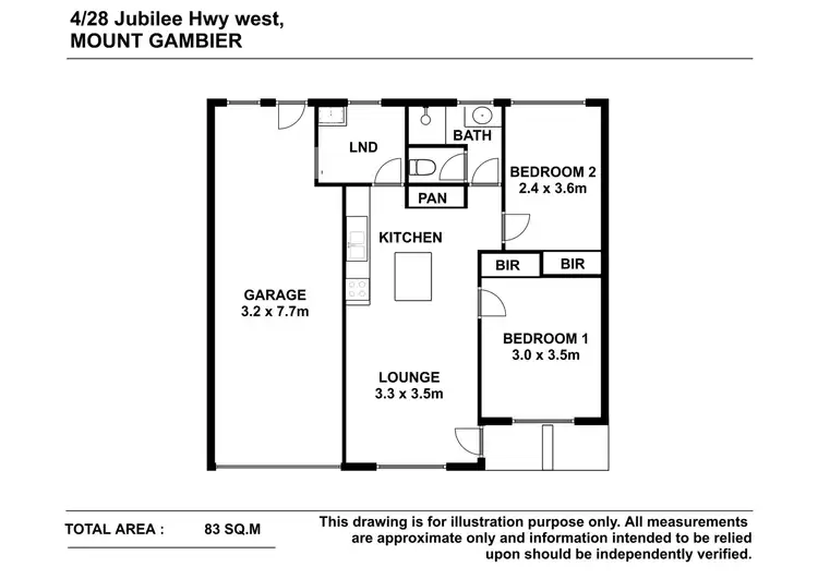 Floorplan of Homely unit listing, 4/24 Jubilee Highway West, Mount Gambier SA 5290