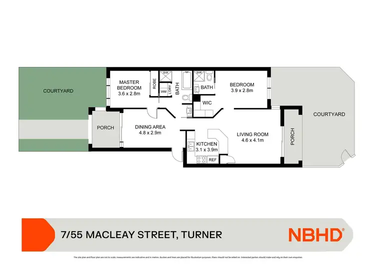 Floorplan of Homely apartment listing, 7/55 MacLeay Street, Turner ACT 2612