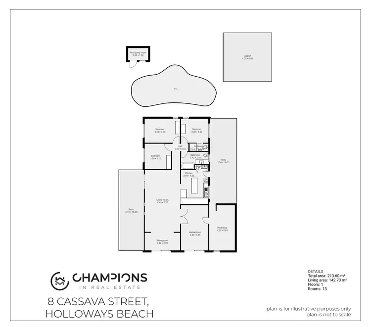 Floorplan of Homely house listing, 8 Cassava Street, Holloways Beach QLD 4878