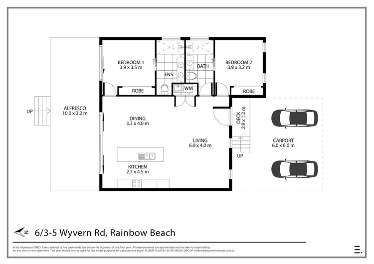 Floorplan of Homely house listing, 6/3-5 WYVERN ROAD, Rainbow Beach QLD 4581