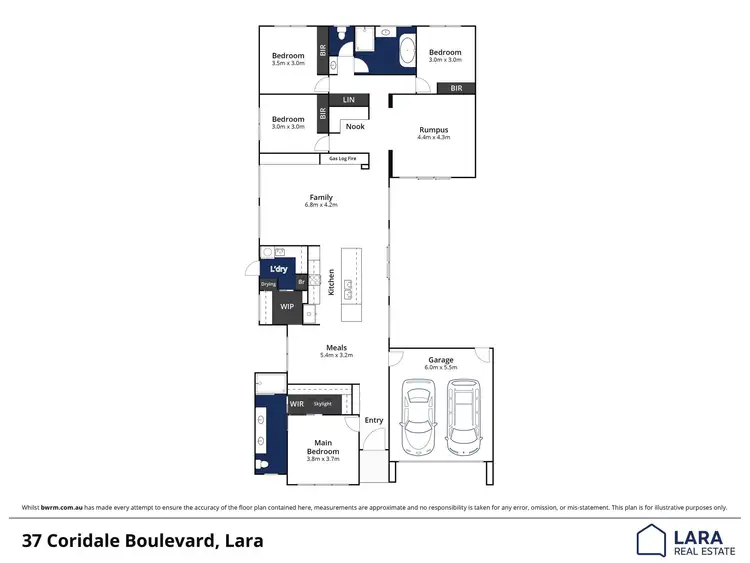 Floorplan of Homely house listing, 37 Coridale Boulevard, Lara VIC 3212