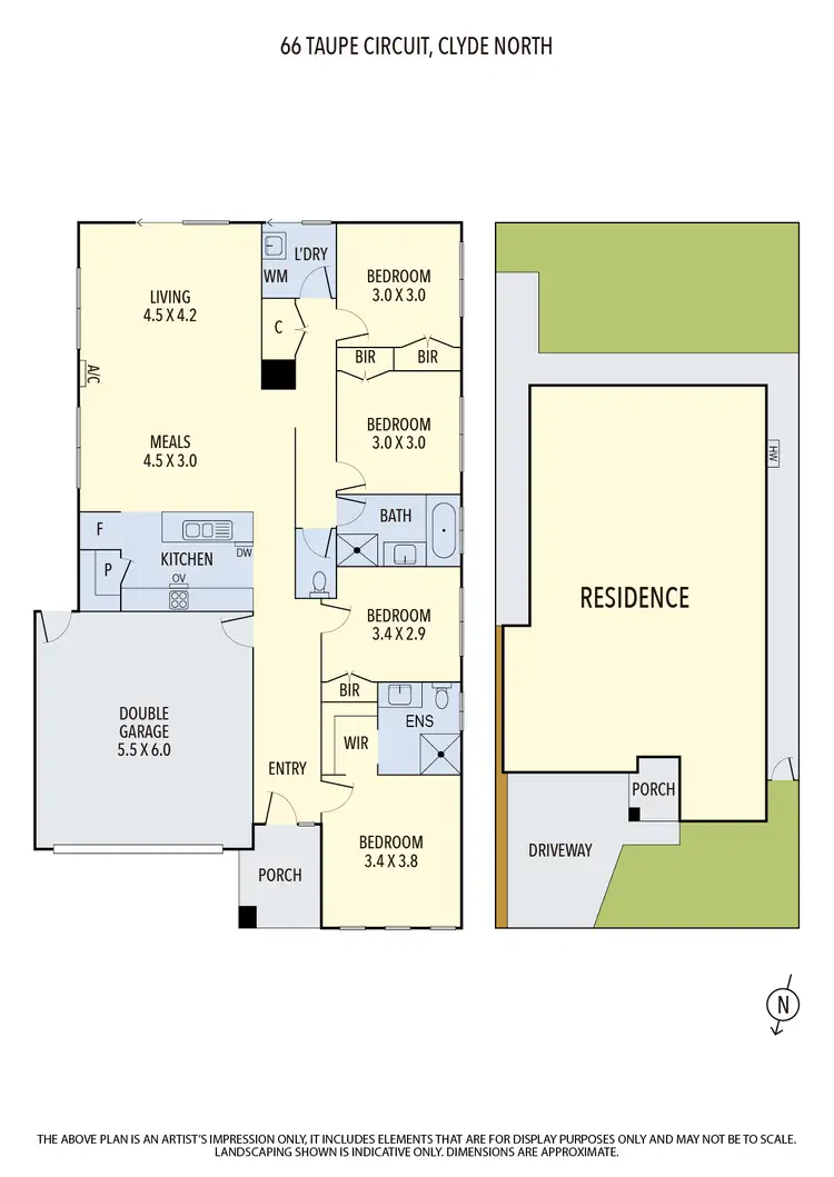 Floorplan of Homely house listing, 66 Taupe Circuit, Clyde North VIC 3978