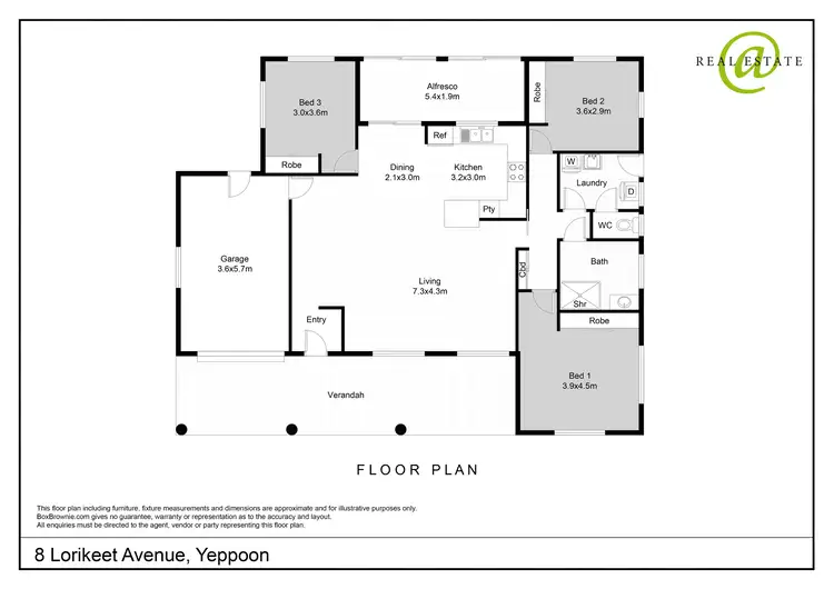 Floorplan of Homely house listing, 8 Lorikeet Avenue, Yeppoon QLD 4703
