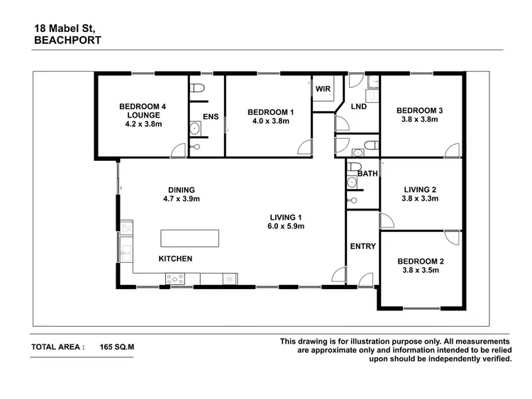 Floorplan of Homely house listing, 18 Mabel Street, Beachport SA 5280