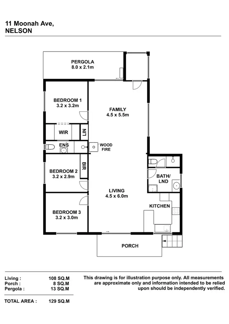 Floorplan of Homely house listing, 11 Moonah Avenue, Nelson VIC 3292