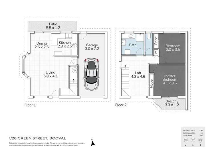 Floorplan of Homely block of units listing, 20 Green Street, Booval QLD 4304