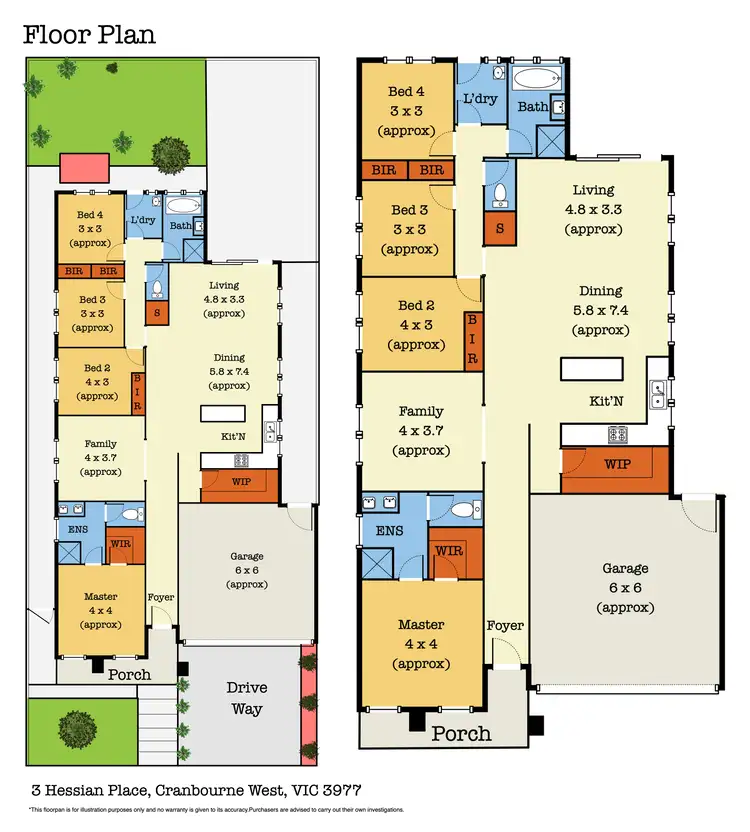 Floorplan of Homely house listing, 3 Hessian Place, Cranbourne West VIC 3977
