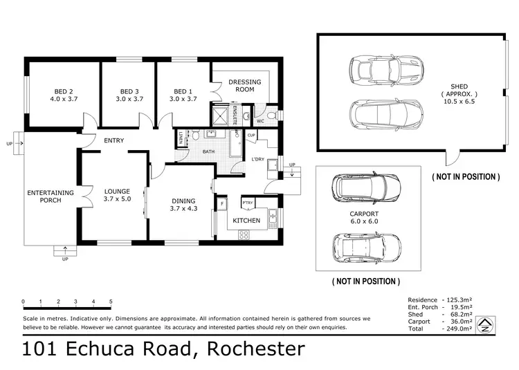 Floorplan of Homely house listing, 101 Echuca Road, Rochester VIC 3561