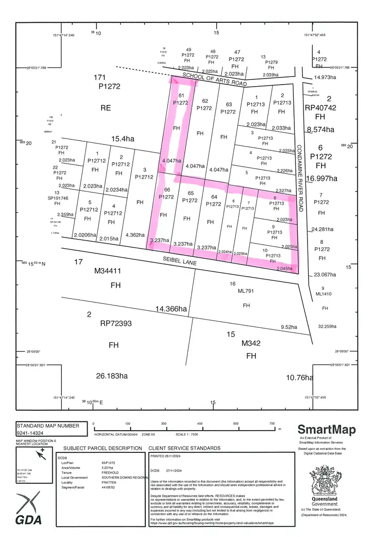Floorplan of Homely land listing, LOT 6, 7, 8, 9, 10, 61, 64, 65 & 66 Seibel Lane, Pratten QLD 4370