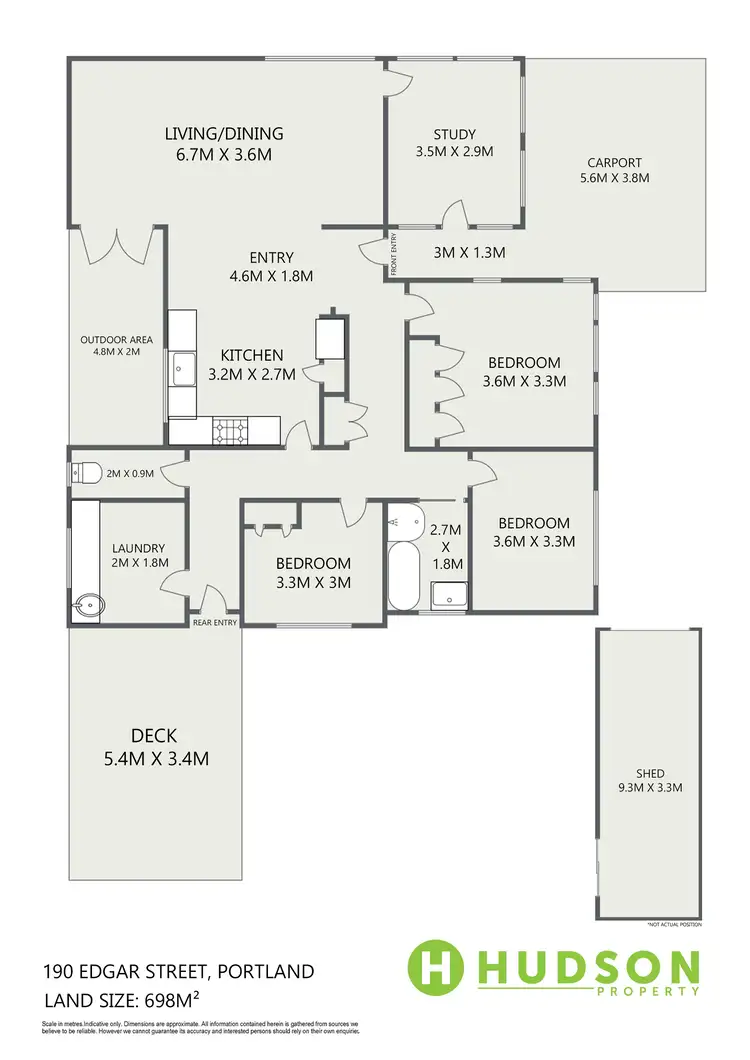 Floorplan of Homely house listing, 190 Edgar Street, Portland VIC 3305