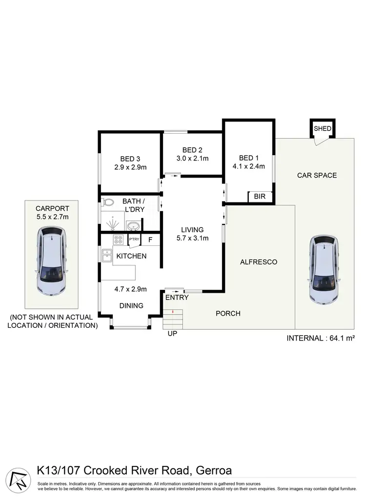 Floorplan of Homely villa listing, 13/107 Crooked River Road, Gerroa NSW 2534