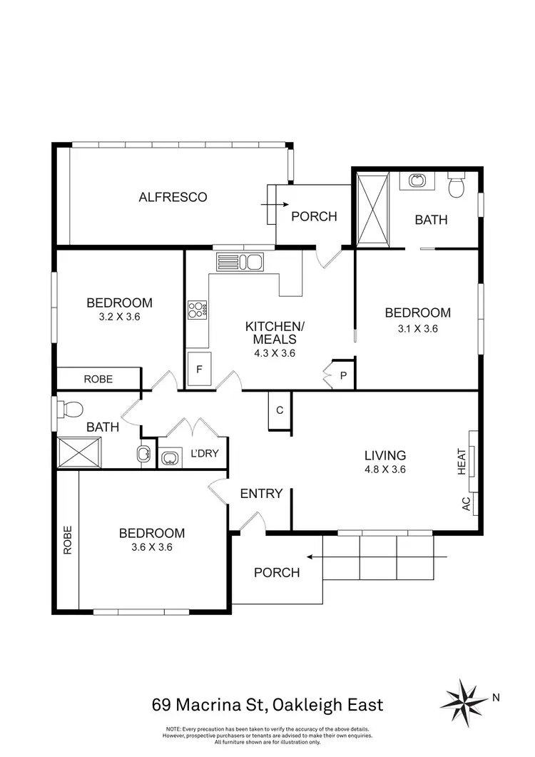 Floorplan of Homely house listing, 69 Macrina Street, Oakleigh East VIC 3166
