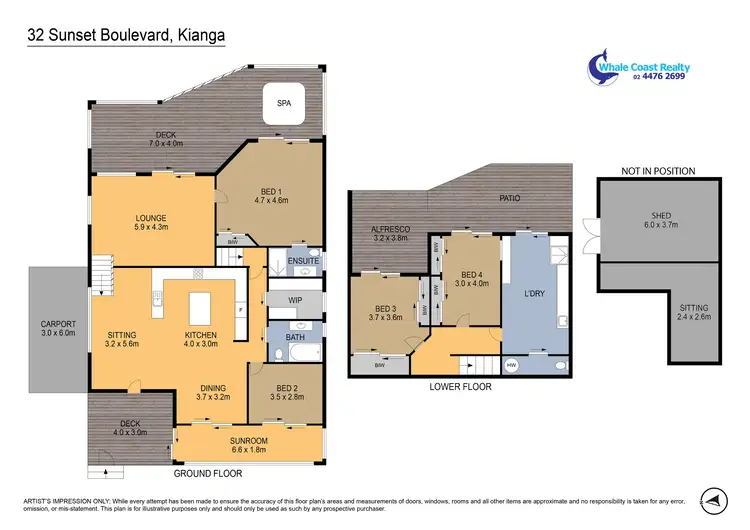 Floorplan of Homely house listing, 32 Sunset Boulevard, Kianga NSW 2546