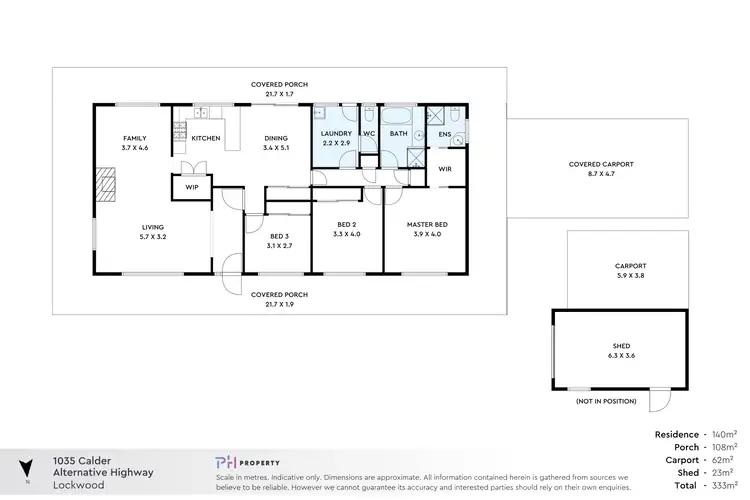 Floorplan of Homely house listing, 1035 Calder Alternative Highway, Lockwood VIC 3551