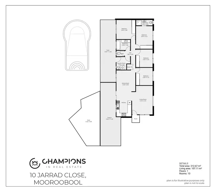 Floorplan of Homely house listing, 10 Jarrad Close, Mooroobool QLD 4870