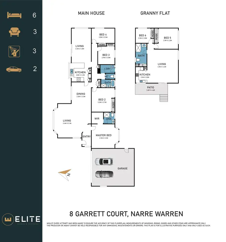 Floorplan of Homely house listing, 8 Garrett Court, Narre Warren VIC 3805
