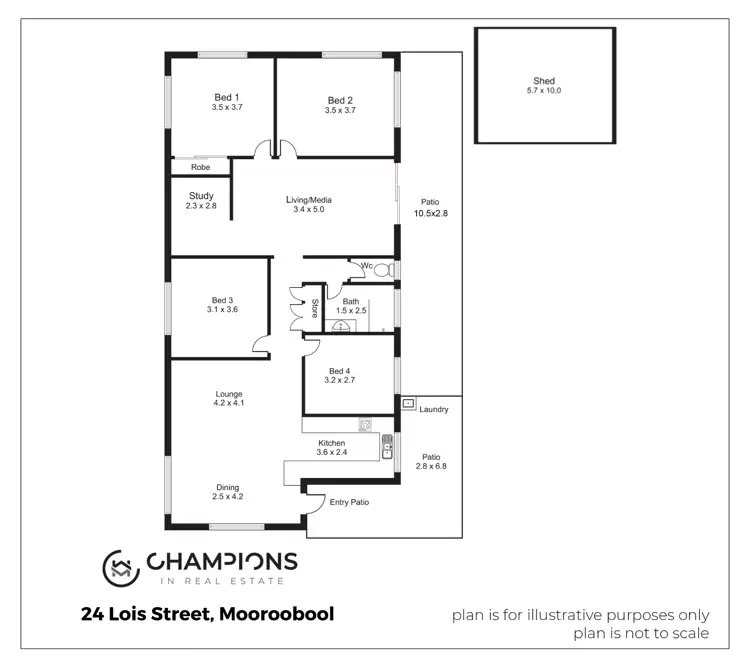 Floorplan of Homely house listing, 24 Lois Street, Mooroobool QLD 4870