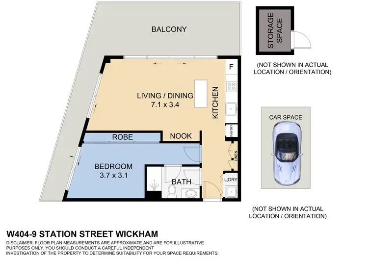 Floorplan of Homely apartment listing, W404/9 Station Street, Wickham NSW 2293