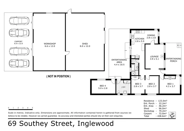 Floorplan of Homely house listing, 69 Southey Street, Inglewood VIC 3517