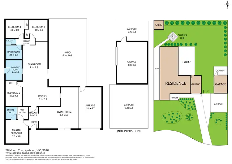 Floorplan of Homely house listing, 58 Munro Crescent, Kyabram VIC 3620