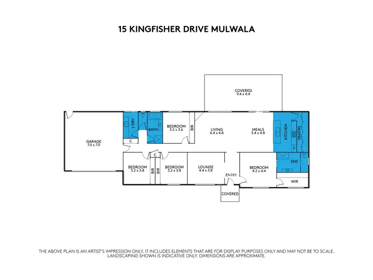Floorplan of Homely house listing, 15 Kingfisher Drive, Mulwala NSW 2647