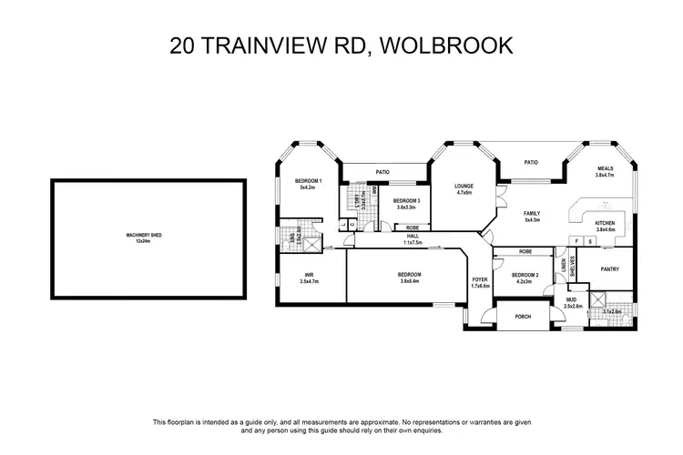 Floorplan of Homely rural property listing, 20 Trainview Street, Woolbrook NSW 2354