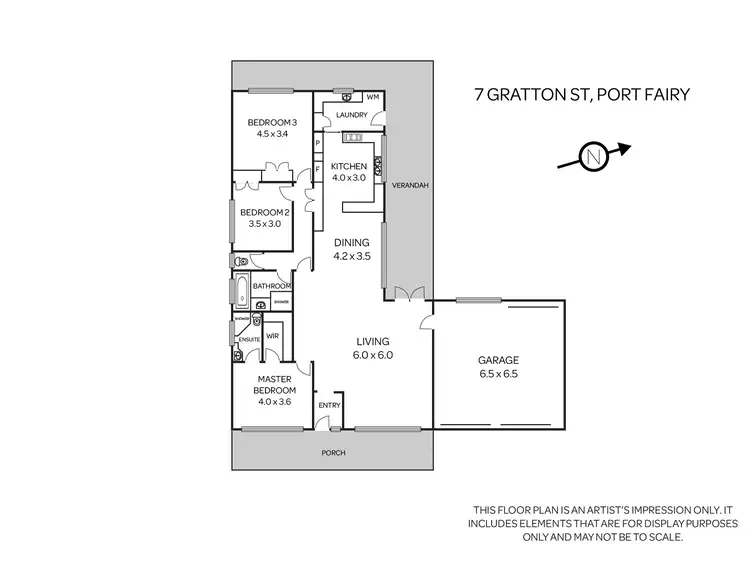 Floorplan of Homely house listing, 7 Gratton Street, Port Fairy VIC 3284