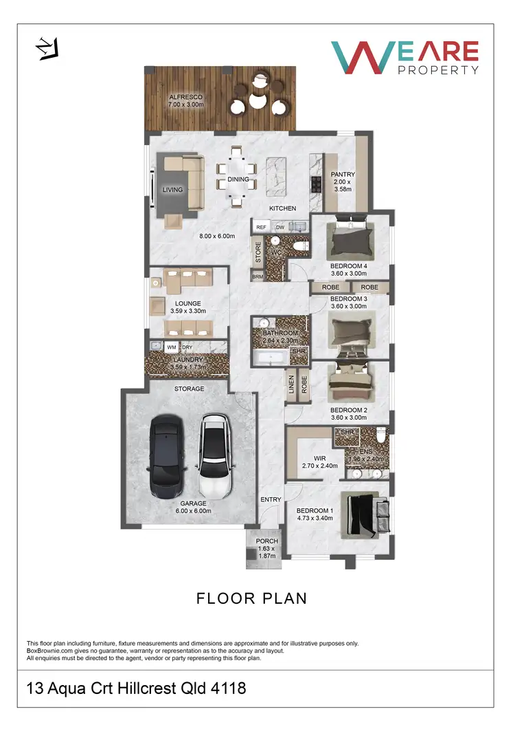 Floorplan of Homely house listing, 13 Aqua Court, Hillcrest QLD 4118