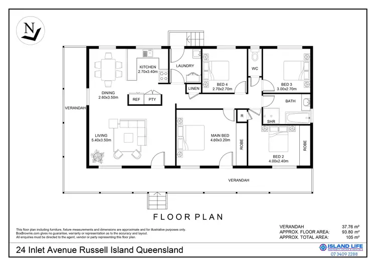 Floorplan of Homely house listing, 24 Inlet Avenue, Russell Island QLD 4184