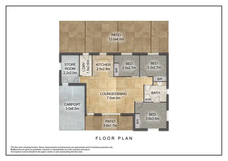Floorplan of Homely villa listing, 13/125-127 Tate Road, Tolga QLD 4882