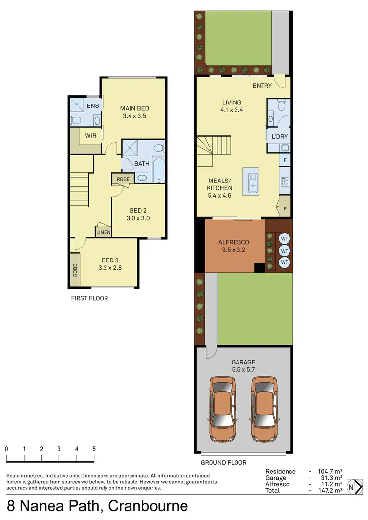 Floorplan of Homely townhouse listing, 8 Nanea Path, Cranbourne VIC 3977
