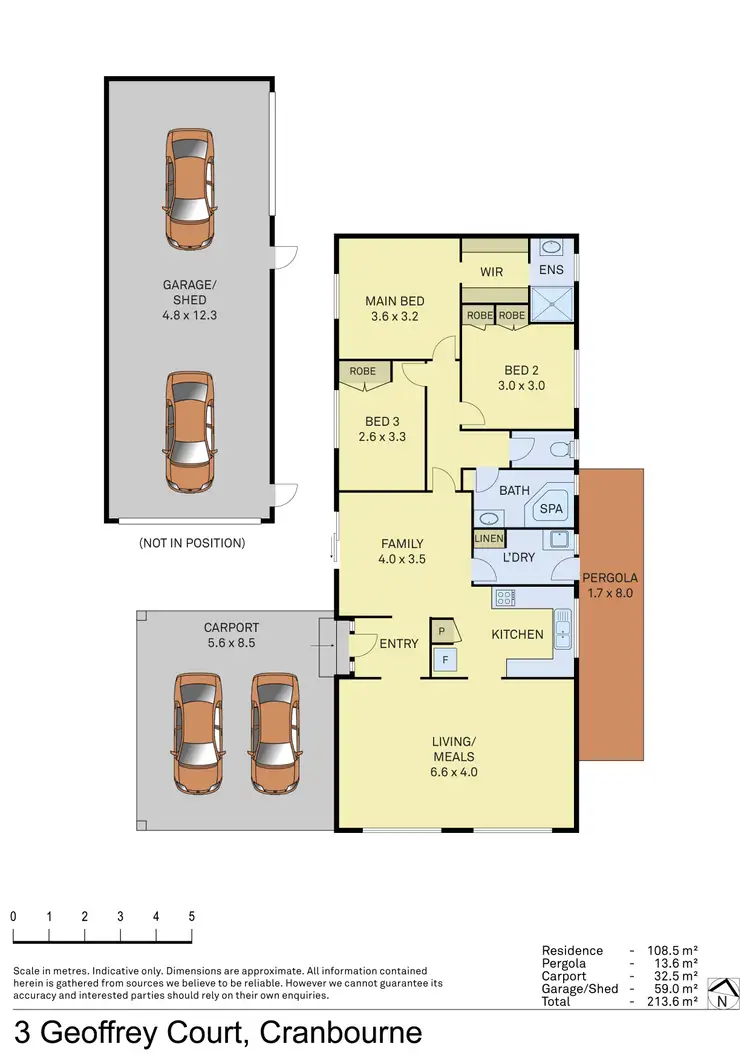 Floorplan of Homely house listing, 3 Geoffrey Court, Cranbourne VIC 3977