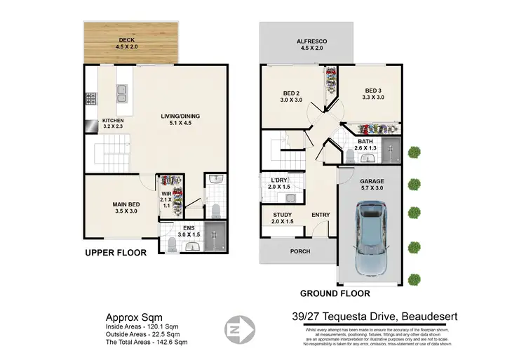 Floorplan of Homely townhouse listing, 39/27 Tequesta Drive, Beaudesert QLD 4285