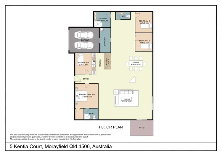 Floorplan of Homely house listing, 5 Kentia Court, Morayfield QLD 4506