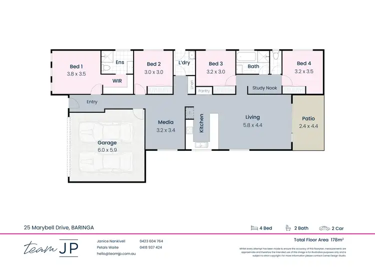 Floorplan of Homely house listing, 25 Marybell Drive, Baringa QLD 4551