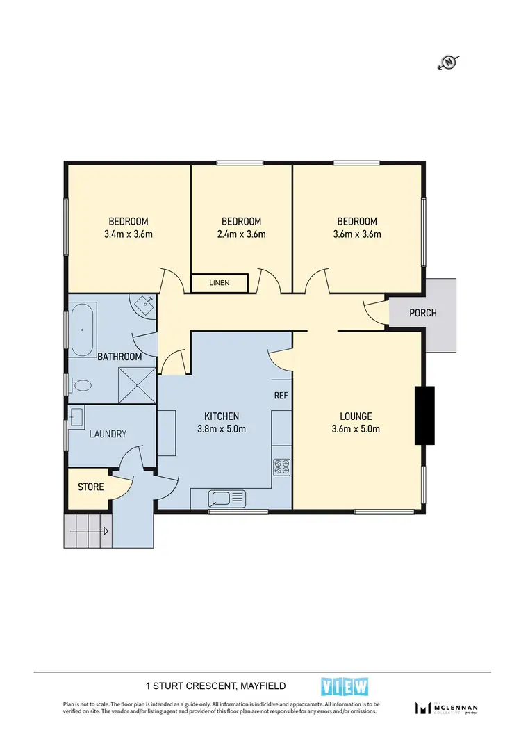 Floorplan of Homely house listing, 1 Sturt Crescent, Mayfield TAS 7248