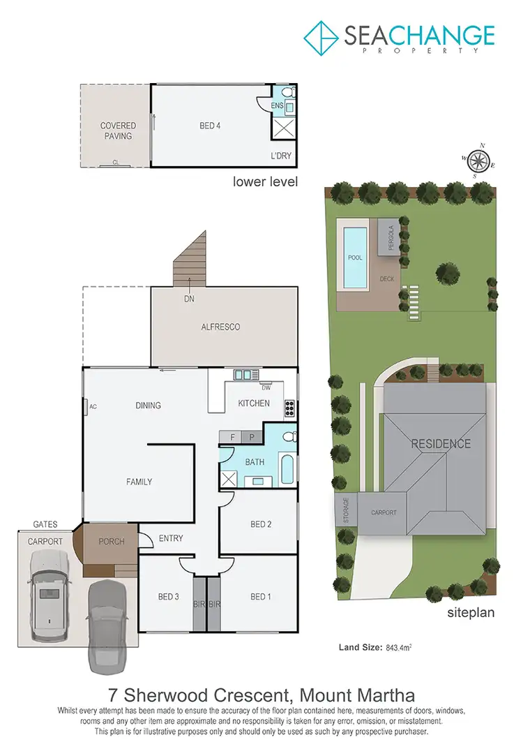 Floorplan of Homely house listing, 7 Sherwood Crescent, Mount Martha VIC 3934