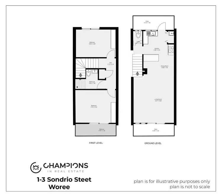 Floorplan of Homely unit listing, 2/1-3 Sondrio Street, Woree QLD 4868